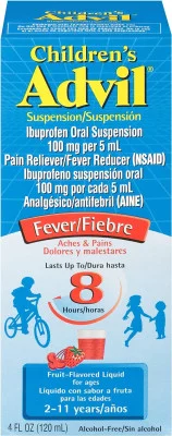Advil (Адвил) сироп детский клубника/вишня (ибупрофен 100mg/5 мл) 120 мл, фото