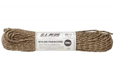 Паракорд нейлоновый пустынный камуфляж Rothco Nylon Paracord Type III 550 LB 100FT Desert Camo 182, фото