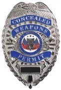 Rothco Deluxe "Concealed Weapons Permit" Badge Silver 1945