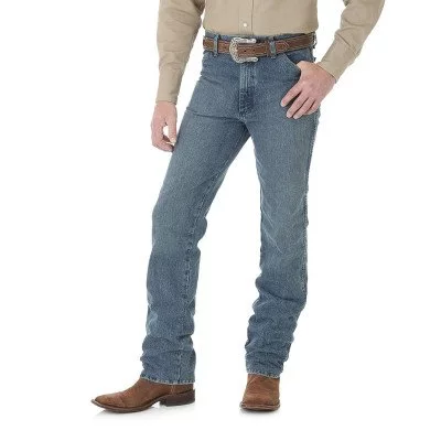 Стиранные с камнем мужские джинсы Wrangler Men's Cowboy Cut Slim Fit Jean Rough Stone 0936RST, фото