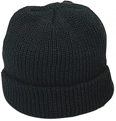 Шапка черная вязаная акриловая WiscKnit® Acrylic Watch Cap Black 5464, фото