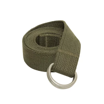 Ремень хлопковый оливковый на двух металлических D-кольцах Rothco-Military D-Ring Expedition Belt Olive Drab 4174, фото