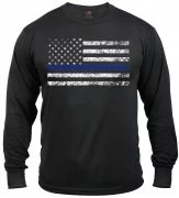 Rothco Long Sleeve Thin Blue Line T-Shirt 3925