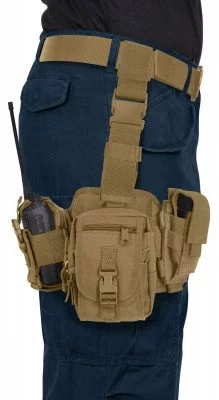 Набедренная койотовая разгрузочная платформа с подсумками Rothco Drop Leg Utility Rig Сoyote Brown 11750, фото