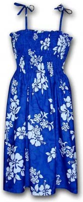 Гавайский сарафан с тонкими бретельками Pacific Legend Hawaiian Tube Dress 332-3156 Blue, фото