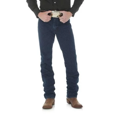 Темно-синие мужские джинсы Wrangler Men's Cowboy Cut Slim Fit Jean Dark Stone 0936DSD, фото