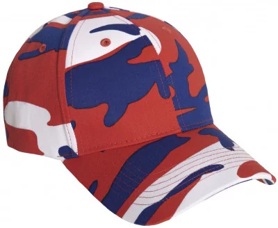 Бейсболка красно-бело-синий камуфляж Rothco Supreme Camo Low Profile Cap Red / White / Blue Camo 3561, фото