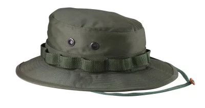 Американская панама хлопковая (рип-стоп) оливковая Rothco 100% Cotton Rip-Stop Boonie Hat Olive Drab 5823, фото