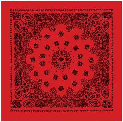 Красная бандана с черным орнаментом Rothco Trainmen Bandana Red/Black Print 4057, фото