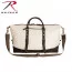 Сумка винтажная белая с кожаными ручками Rothco Extended Weekender Bag Natural 9087 - Сумка винтажная белая с кожаными ручками Rothco Extended Weekender Bag Earth Brown 9087