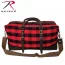 Сумка винтажная в красную клетку с кожаными ручками Rothco Extended Weekender Bag Red Plaid 9086 - Сумка винтажная в красную клетку с кожаными ручками Rothco Extended Weekender Bag Red Plaid 9086
