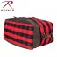Сумка винтажная в красную клетку с кожаными ручками Rothco Extended Weekender Bag Red Plaid 9086 - Сумка винтажная в красную клетку с кожаными ручками Rothco Extended Weekender Bag Red Plaid 9086