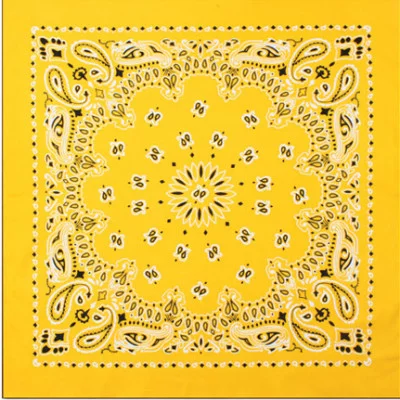 Желтая бандана с черно-белым орнаментом Rothco Trainmen Bandana Yellow (56 x 56 см) 4069, фото