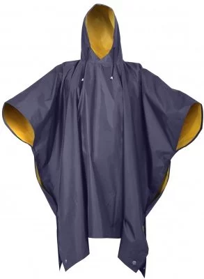Двухсторонее cине-желтое пончо дождевик Rothco Reversible PVC Poncho Navy Blue 3644, фото