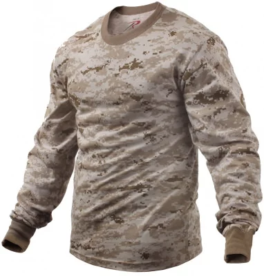 Футболка с длинным рукавом пустынный цифровой камуфляж Rothco Long Sleeve T-Shirt Desert Digital Camo 5742, фото