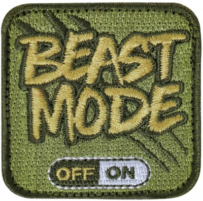 Тематическая нашивка с липучкой велкро "Режим зверя" Rothco Beast Mode Patch With Hook Back 1869, фото