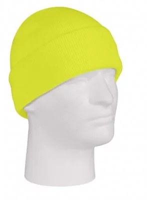 Шапка акриловая вязанная ярко-зеленая Rothco Deluxe Fine Knit Watch Cap Safety Green 5785, фото