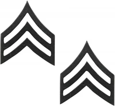 Приглушенные петлицы сержанта Армии США Rothco Sergeant Polished Insignia (2 шт) 1603, фото