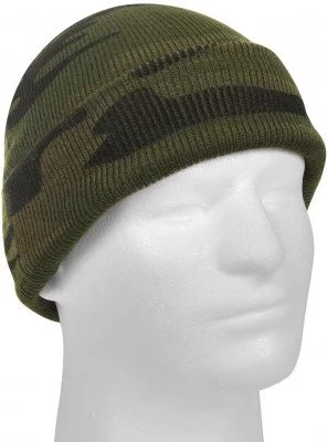 Шапка вязаная акриловая лесной камуфляж Rothco Deluxe Acrylic Watch Cap Woodland Camo 5702, фото