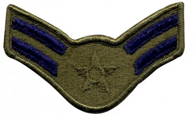 Приглушенный шеврон ВВС США авиатор первого класса Subdued USAF Airman 1st Class 1986-1992 Patch 72173, фото