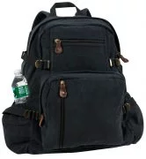 Rothco Jumbo Vintage Canvas Backpack Black 9262
