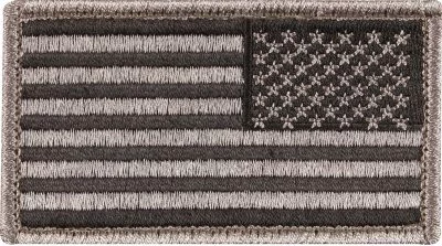 Зеркальная нашивка хаки с велкро флаг США U.S. Flag Velcro Patch Khaki / Reverse 17787, фото