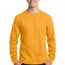 Золотая хлопковая футболка с длинным рукавом Port & Company Long Sleeve Core Cotton Tee Gold PC54LSG - Золотая хлопковая футболка с длинным рукавом Port & Company Long Sleeve Core Cotton Tee Gold PC54LSG