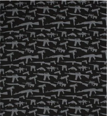 Черная бандана с оружейным патерном Rothco Bandana Black / Silver Gun Pattern (56 x 56 см) 4099, фото