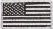 Rothco U.S. Flag Velcro Patch Silver / Forward 17781