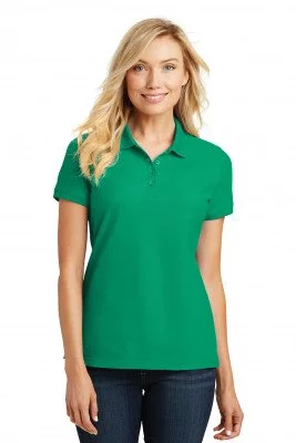 Футболка поло женская зеленая Port Authority Ladies Core Classic Pique Polo Bright Kelly Green, фото