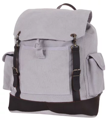 Хлопковый винтажный серый рюкзак Rothco Vintage Expedition Rucksack Grey 8744, фото
