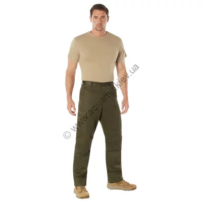Зеленые утилитарные тактические брюки Rothco BDU Pant Ranger Green 11182, фото