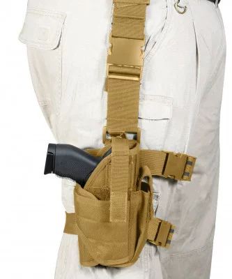 Тактическая койотовая набедренная кобура Rothco Deluxe Adjustable Drop Leg Tactical Holster Coyote 10753, фото