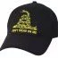 Бейсболка черная с надписью «Don't Tread On Me» и змеёй Rothco Don't Tread On Me Low Profile Cap 90280  - Бейсболка с надписью «Don't Tread On Me» Rothco Don't Tread On Me Low Profile Cap - 90280 