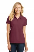 Port Authority Ladies Core Classic Pique Polo Burgundy