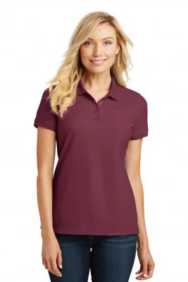 Футболка поло женская бордовая Port Authority Ladies Core Classic Pique Polo Burgundy, фото