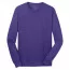 Фиолетовая хлопковая футболка с длинным рукавом Port & Company Long Sleeve Core Cotton Tee Purple PC54LSLB - Фиолетовая хлопковая футболка с длинным рукавом Port & Company Long Sleeve Core Cotton Tee Purple PC54LSLB