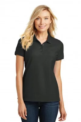 Футболка поло женская черная Port Authority Ladies Core Classic Pique Polo Black, фото
