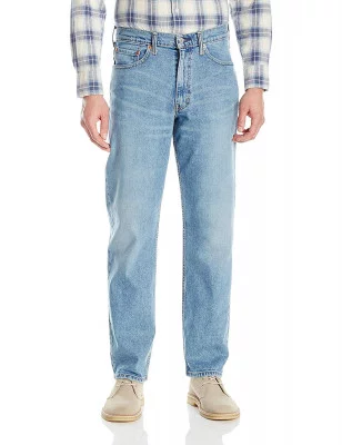 Джинсы просторные мужские стретчевые голубые Levi's 550 Relaxed Fit Jeans Clif 005500059, фото