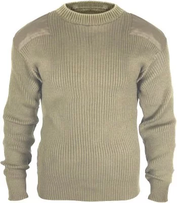 Свитер хаки коммандо Rothco GI Style Acrylic Commando Sweater Khaki 8346, фото