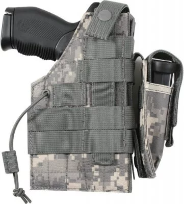 Модульная тактическая кобура в цвете армейский кауфляж Rothco MOLLE Modular Ambidextrous Holster ACU Digital Camo 10477, фото