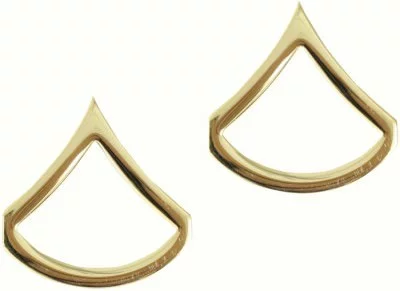Петлицы рядового первого класса Армии США Rothco Private First Class Polished Insignia (2 шт) 1641, фото