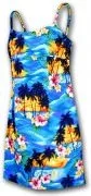 Pacific Legend Short Spaghetti Dress - 306-3104 Blue