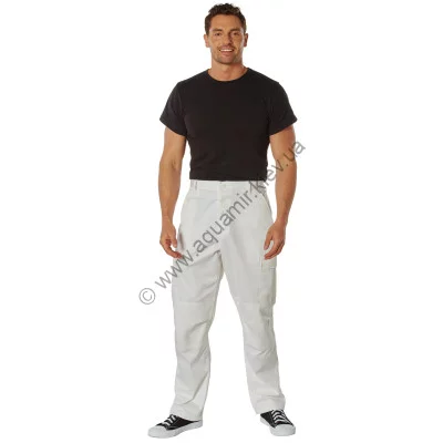 Белые утилитарные тактические брюки Rothco BDU Pant Off White 11190, фото