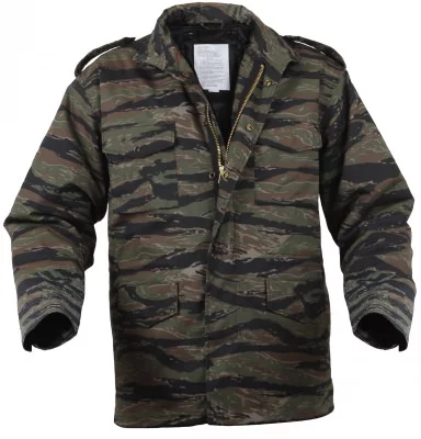 Куртка с утепляющей подстежкой тигровый камуфляж Rothco M-65 Field Jacket  Tiger Stripe Camo - 8713, фото