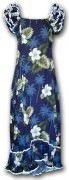 Pacific Legend Long Muumuu Dress - 334-2798 Navy