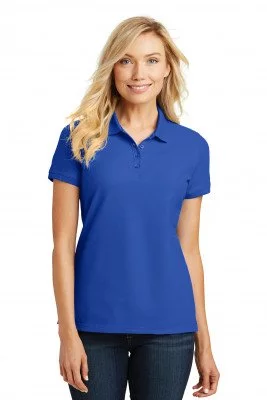 Футболка поло женская синяя Port Authority Ladies Core Classic Pique Polo True Royal, фото