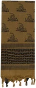 Rothco Don't Tread On Me Shemagh Scarf Coyote Brown 88527
