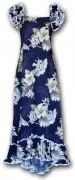 Pacific Legend Long Muumuu Dress - 334-3162 Navy