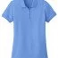 Футболка поло женская голубая Port Authority Ladies Core Classic Pique Polo Carolina Blue - Класcическая женская футболка поло Port Authority Ladies Core Classic Pique Polo Carolina Blue